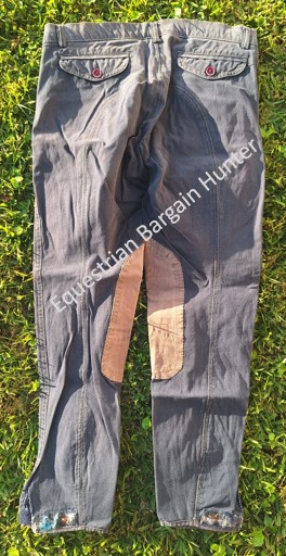 Blue horse riding breeches - Size 38 - back view
