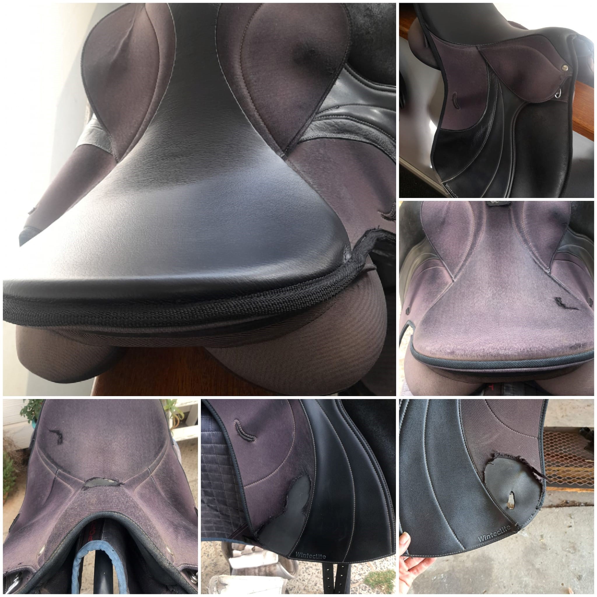 Saddle repairs before and after pictures