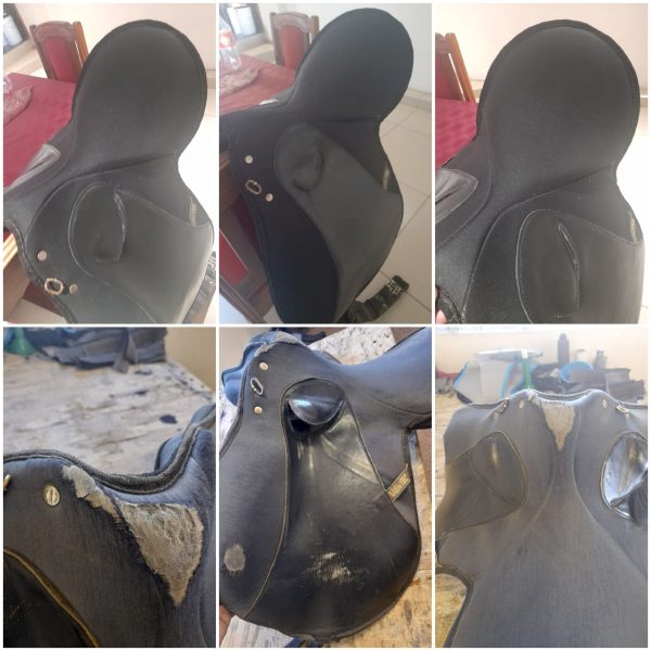 Saddle repairs before and after pictures