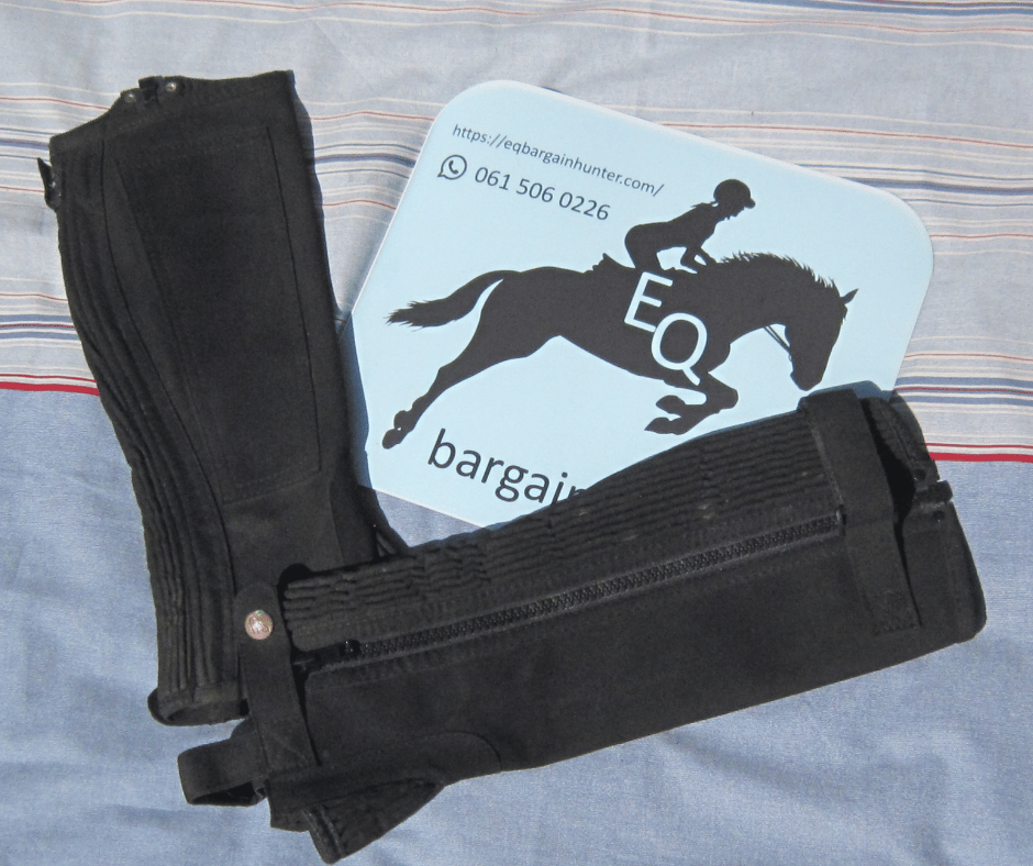 Black Equileisure Suede Chaps - Children's Xtra Small