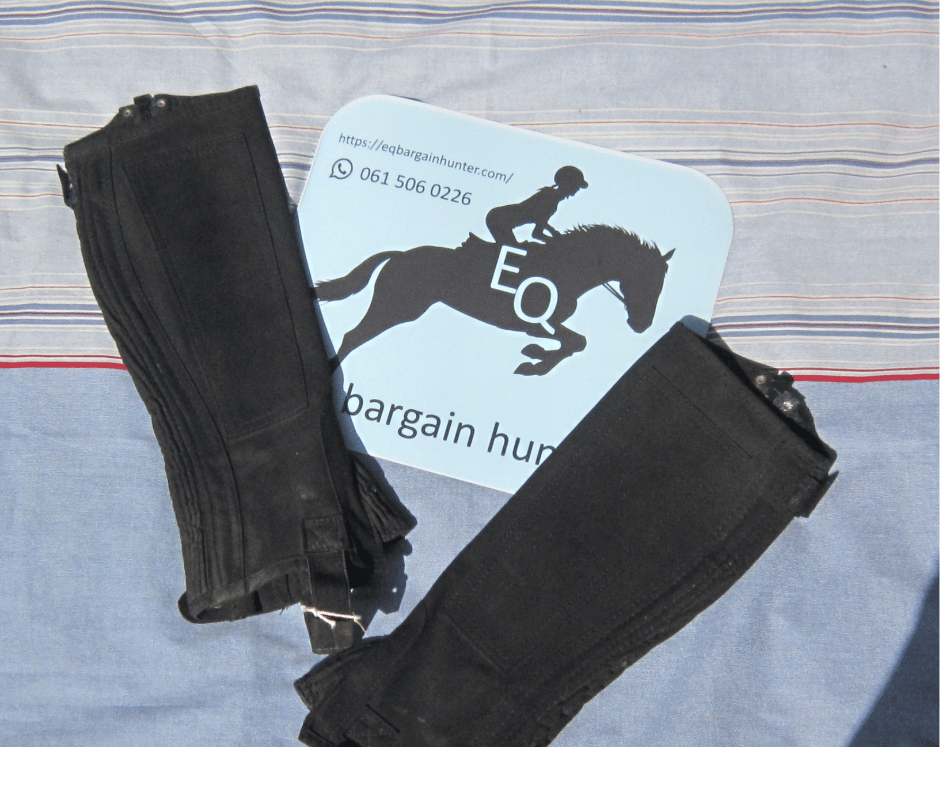 Black Equileisure Suede Chaps - Children's Xtra Small
